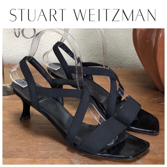 elastic slingback sandals